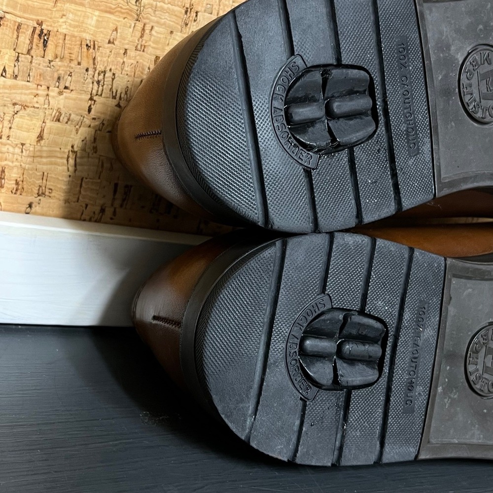 Mephisto Men Brown Leather Walking‎ Shoes Sneakers Made France worn Once size 12 - Picture 11 of 13